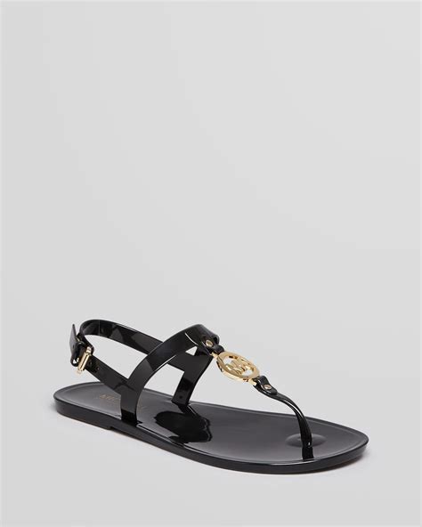 michael kors jelly flat|michael kors mk charm jelly flat cork bottom sandals .